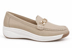 Carlotta — Mocassino Platform con Fibbia Dorata