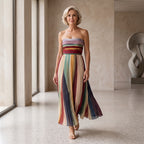 Kalea — Vestido Plisado Sin Tirantes, Colección Verano