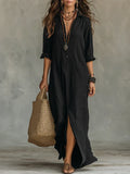 Vera | Vestido camisero de lino