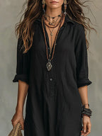 Vera | Vestido camisero de lino